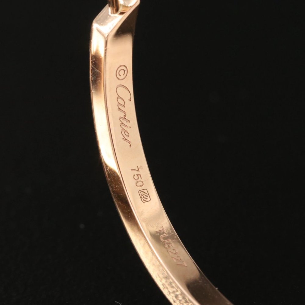 Cartier 18K 2.25 CTW Diamond Inside-Out Hoop Earrings - Picture 8 of 9